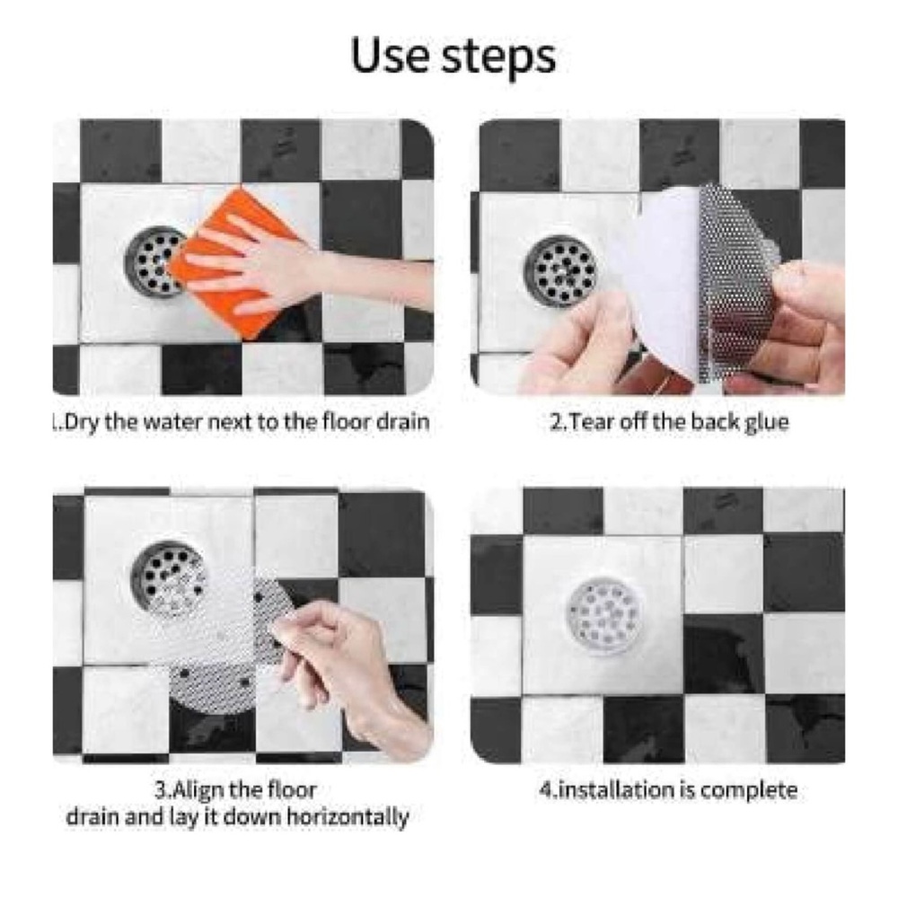 Disposable Round Mesh Bath Shower Drain Hair Catcher 25 Pack